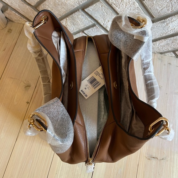 Michael Kors Brown Lillie Large Chain Leather Shoulder Women's Bag - Picture 4 of 5